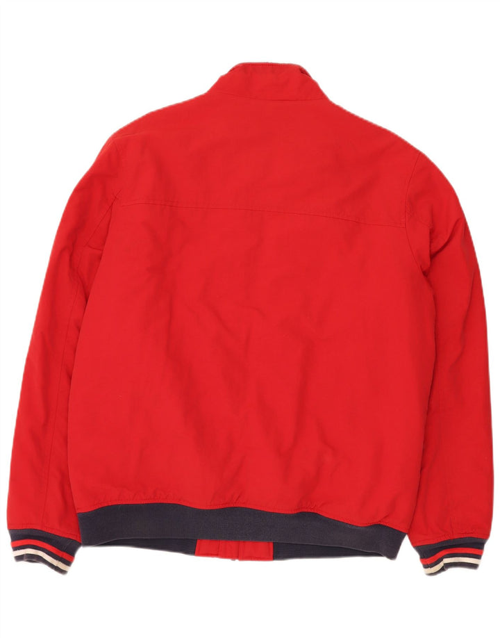 TOMMY HILFIGER Giubbotto bomber da uomo UK 40 Large Rosso Poliammide