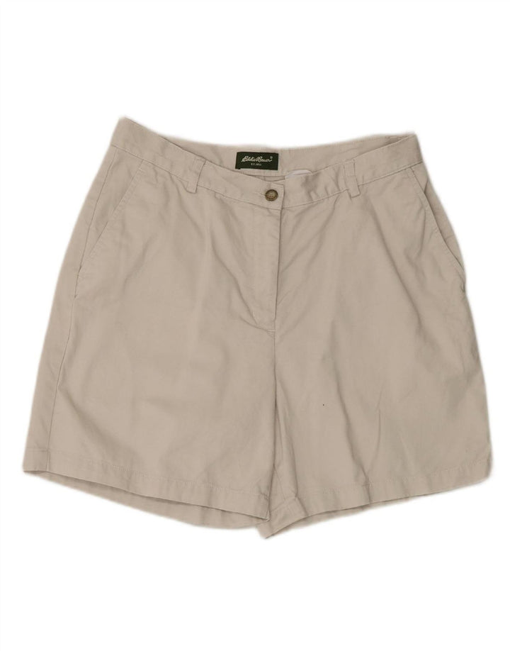 EDDIE BAUER Womens Chino Shorts US 10 Large W30 Beige Cotton