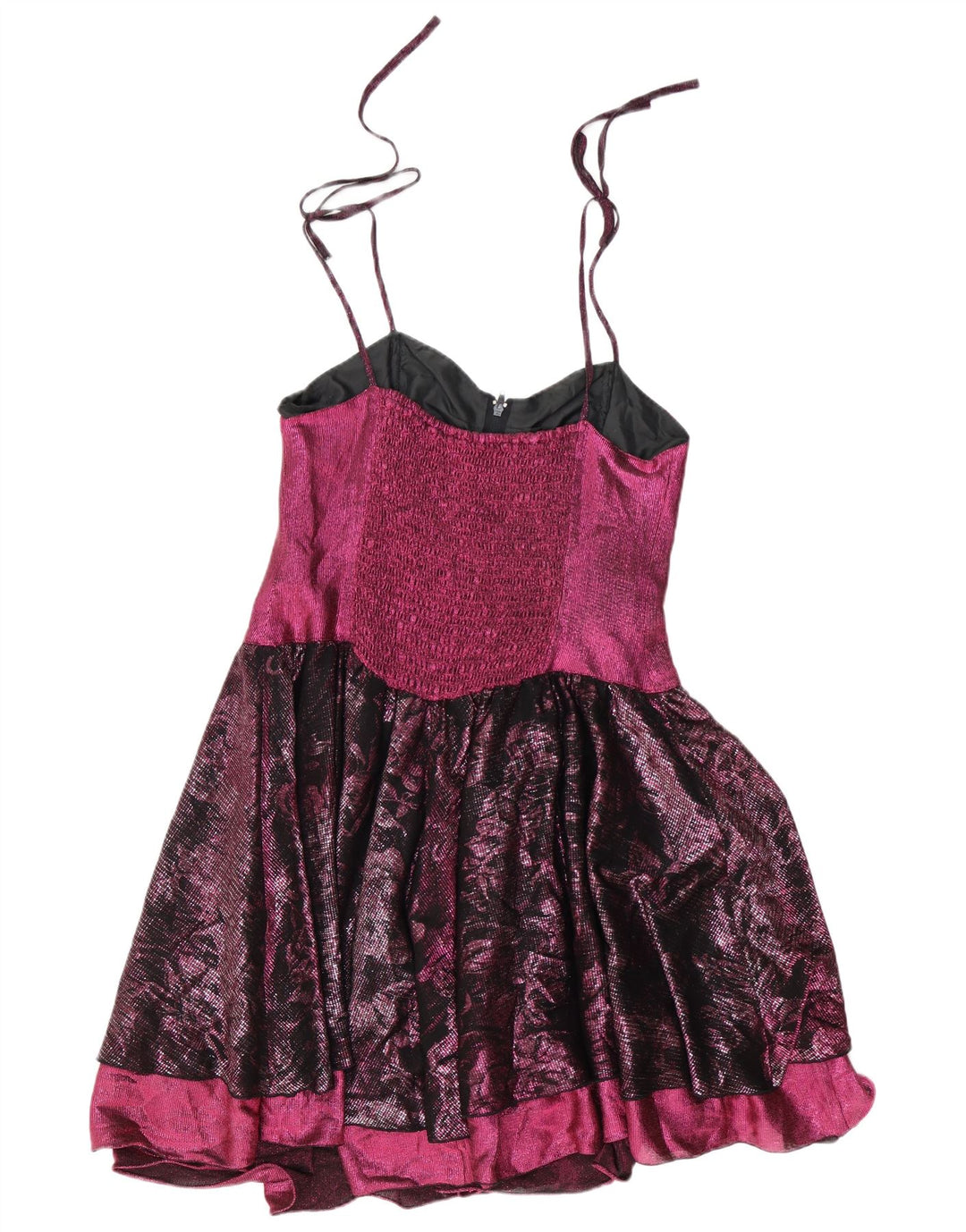 Prendisole vintage da donna UK 12 color block rosa medio