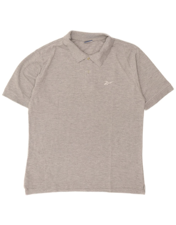 Reebok Mens Polo Shirt XL Grey Cotton