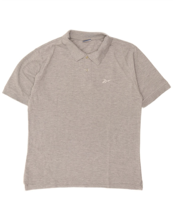 Polo Reebok da uomo XL in cotone grigio