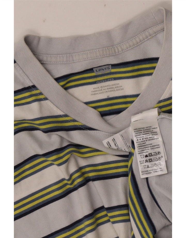 T-shirt oversize da uomo Levi's Top in cotone a righe grigio medio