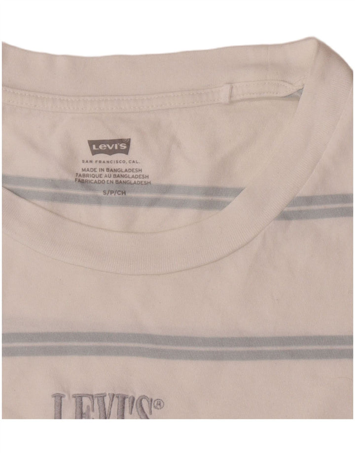 T-shirt da donna Levi's Top UK 10 piccola a righe bianche