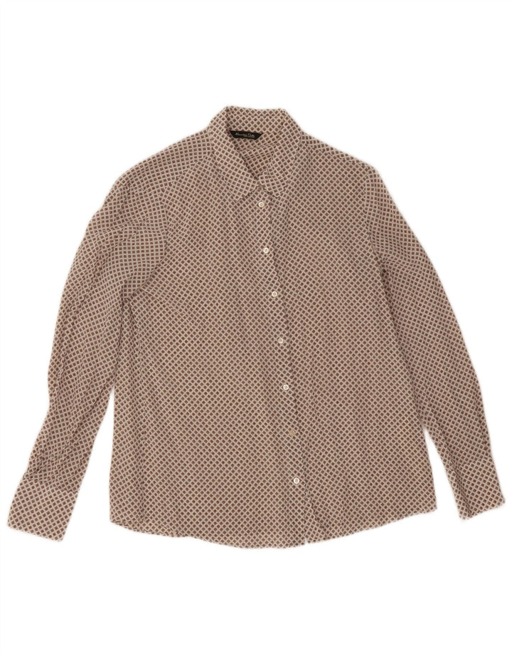 Camicetta da donna Massimo Dutti EU 38 Piccola seta geometrica beige
