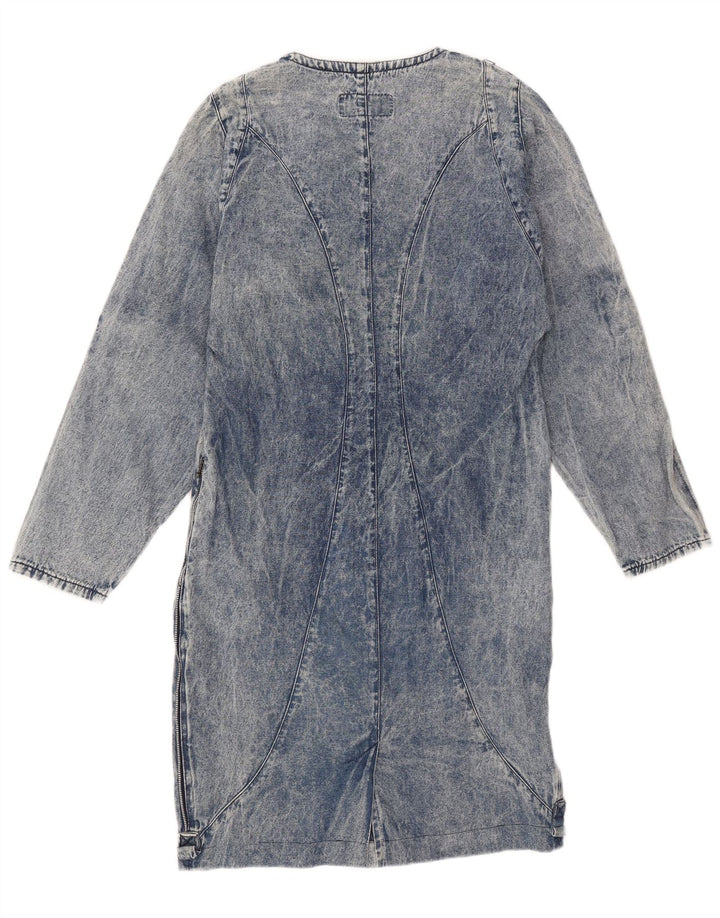 POP 84 Abito in denim a maniche lunghe da donna UK 14 Cotone blu medio