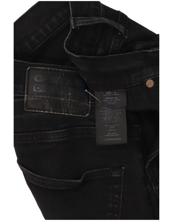 Jeans slim da uomo G-Star 3301 W30 L32 neri