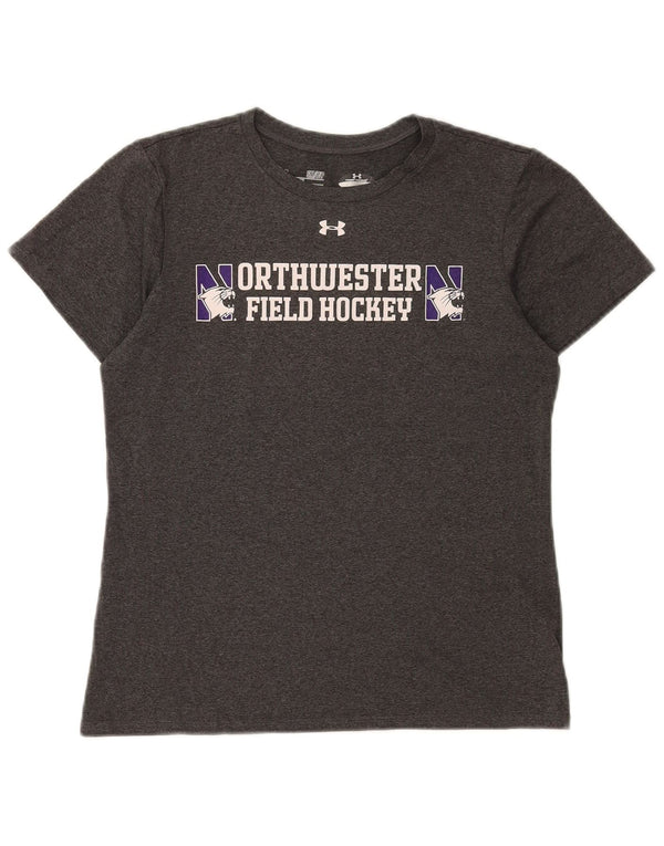 Under Armour Womens Graphic T-Shirt Top UK 10 Small Grey
