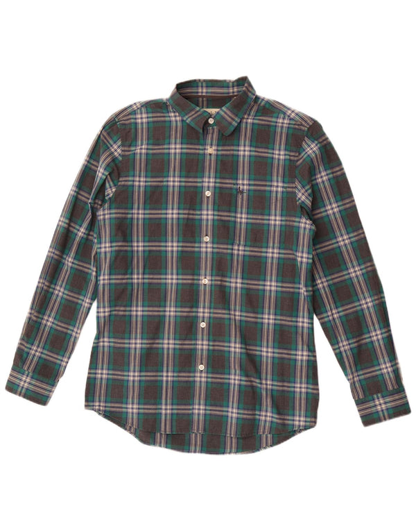 Camicia da uomo Regular Fit Jack Wills in cotone scozzese verde medio