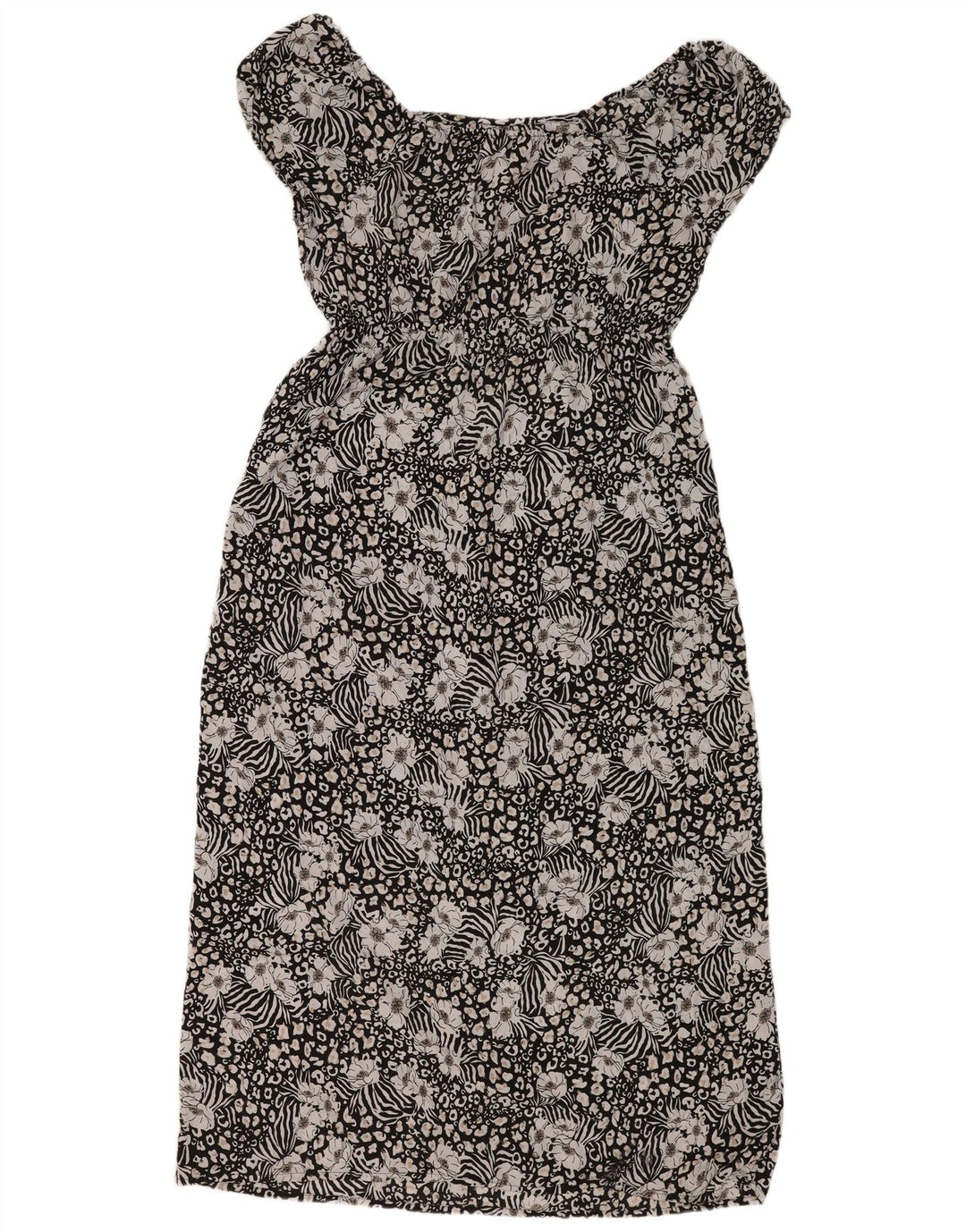 Abito lungo da donna M&Co UK 18 XL Poliestere floreale nero