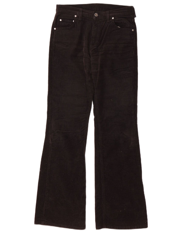 Pantaloni da donna in velluto a coste bootcut Mustang W27 L32 cotone nero
