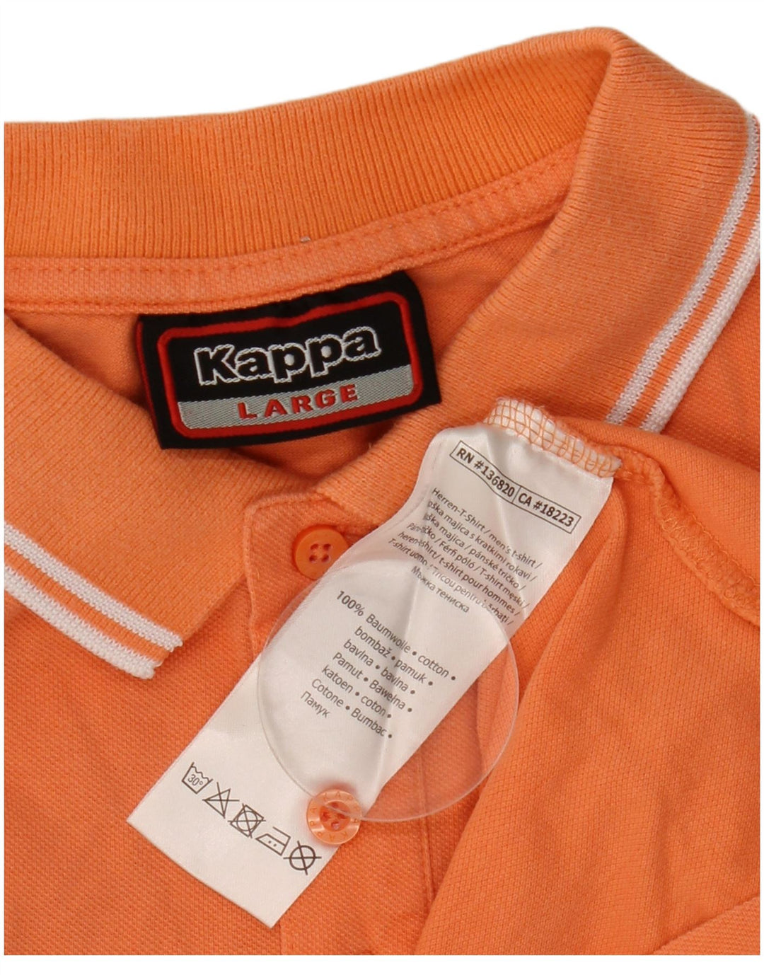 Polo Uomo KAPPA Large Arancione Cotone