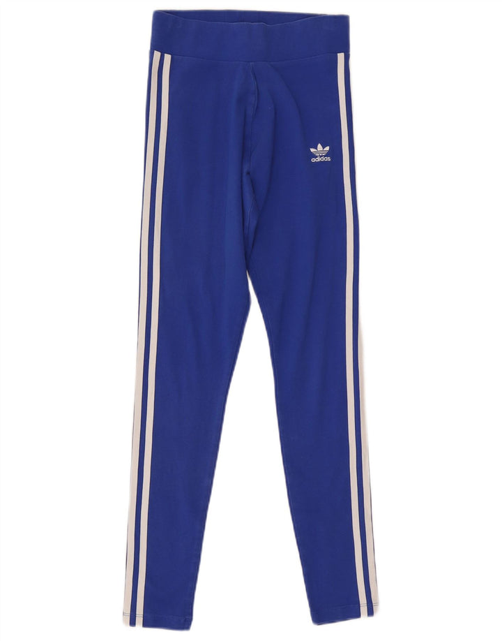Leggings Adidas da donna UK 8 piccolo cotone blu