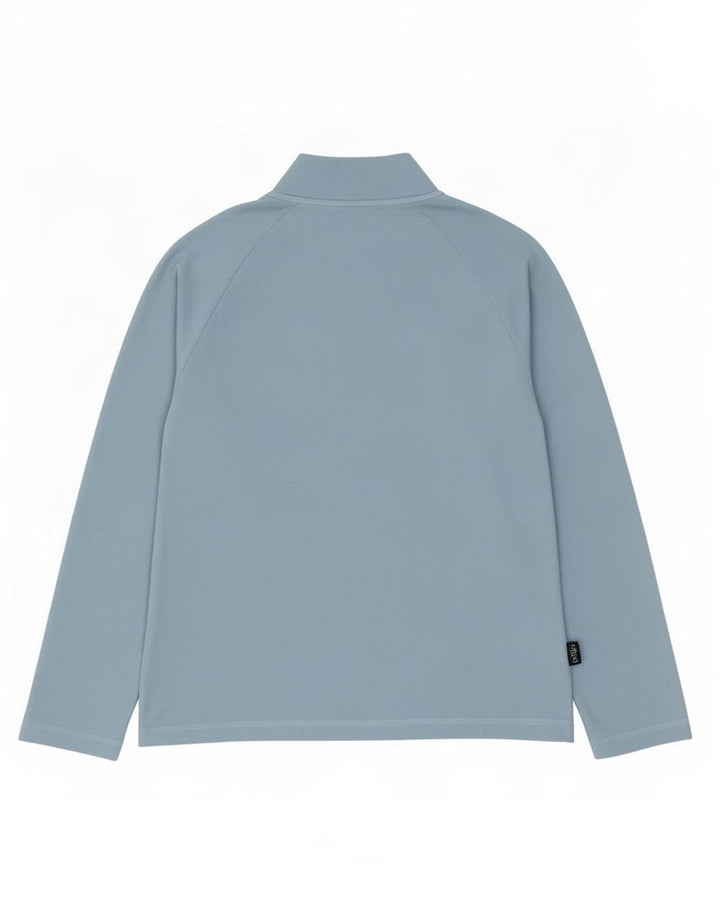 Maglione in pile da donna Asics con zip e collo UK 12 poliestere blu medio