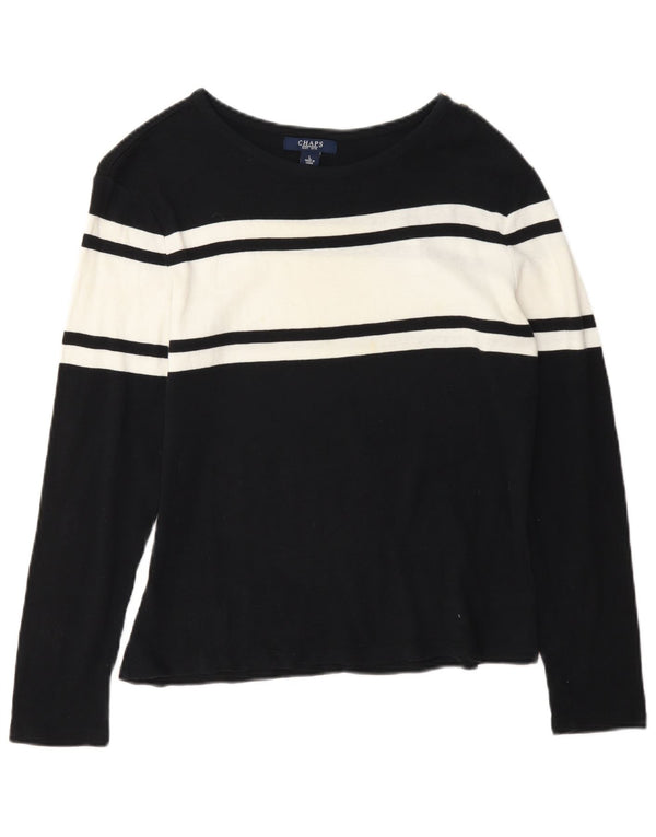 Top da donna a maniche lunghe Chaps UK 14 Large in cotone color block blu navy