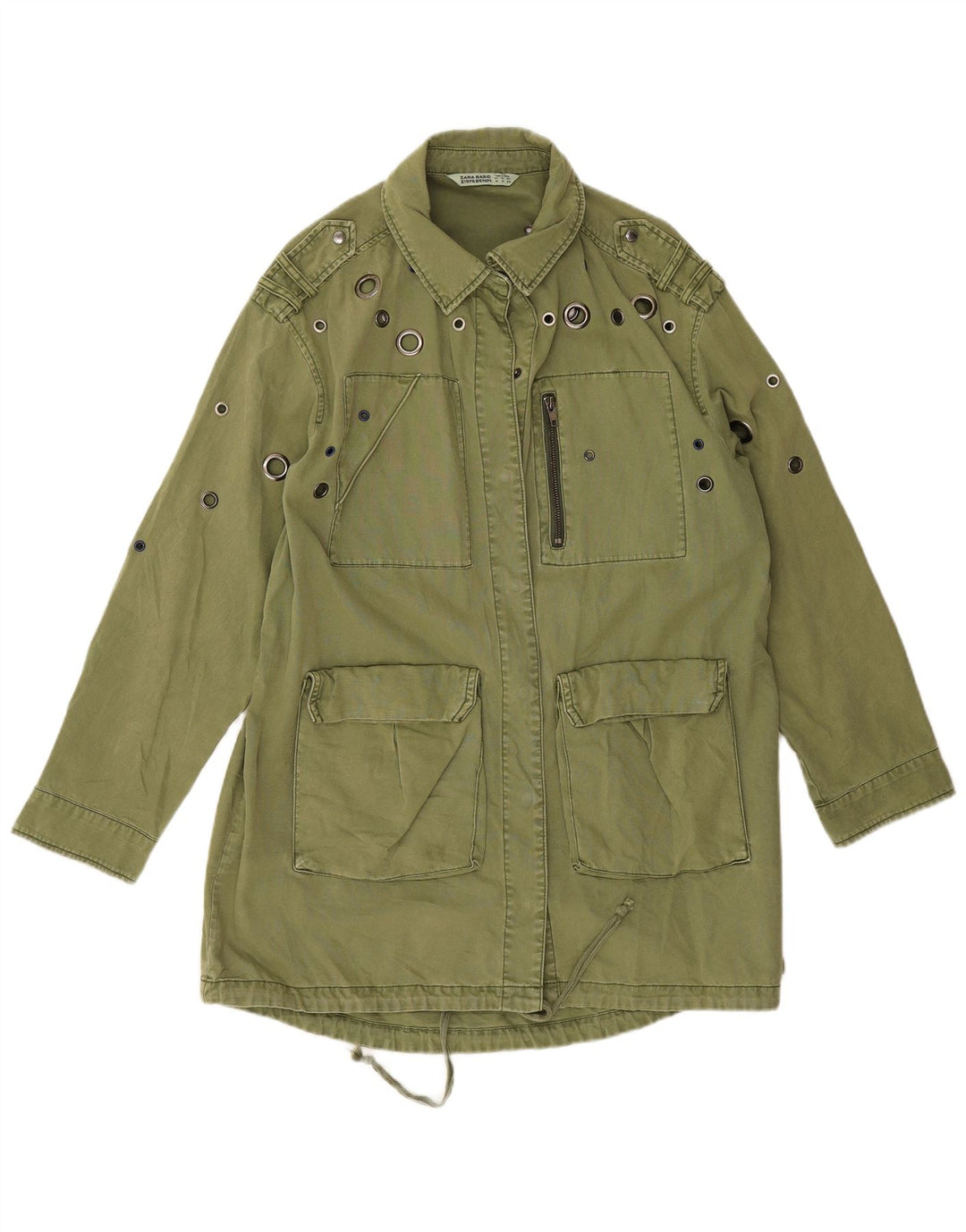 Giacca militare oversize da donna Zara UK 14 media kaki