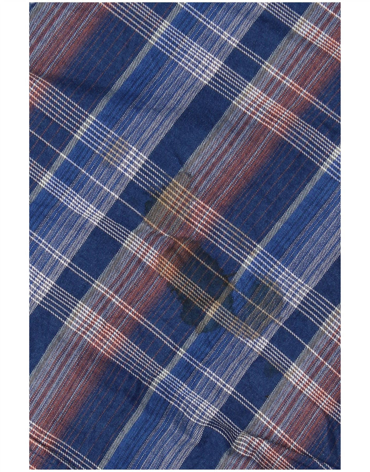 CAMEL ACTIVE Camicia da uomo a maniche corte vestibilità regolare 2XL Blu a quadri