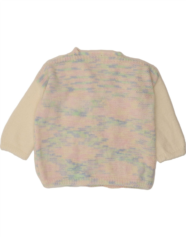 VINTAGE Womens V-Neck Jumper Sweater UK 14 Medium Multicoloured Flecked Vintage Vintage and Second-Hand Vintage from Messina Hembry 