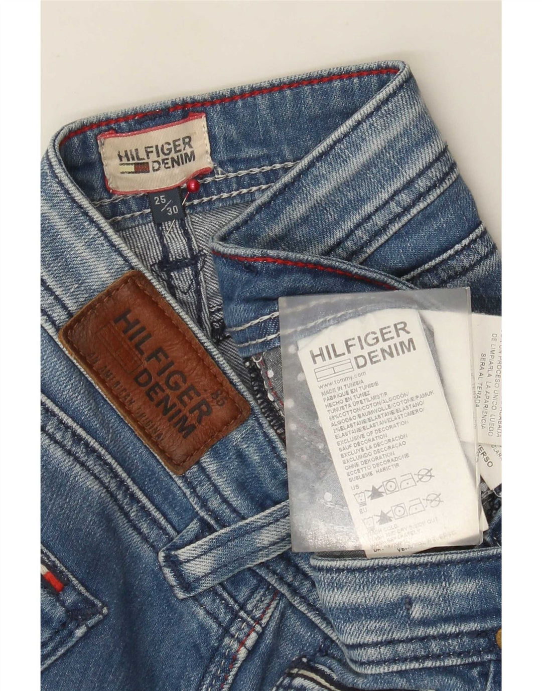 Jeans slim da donna Tommy Hilfiger W25 L30 cotone blu