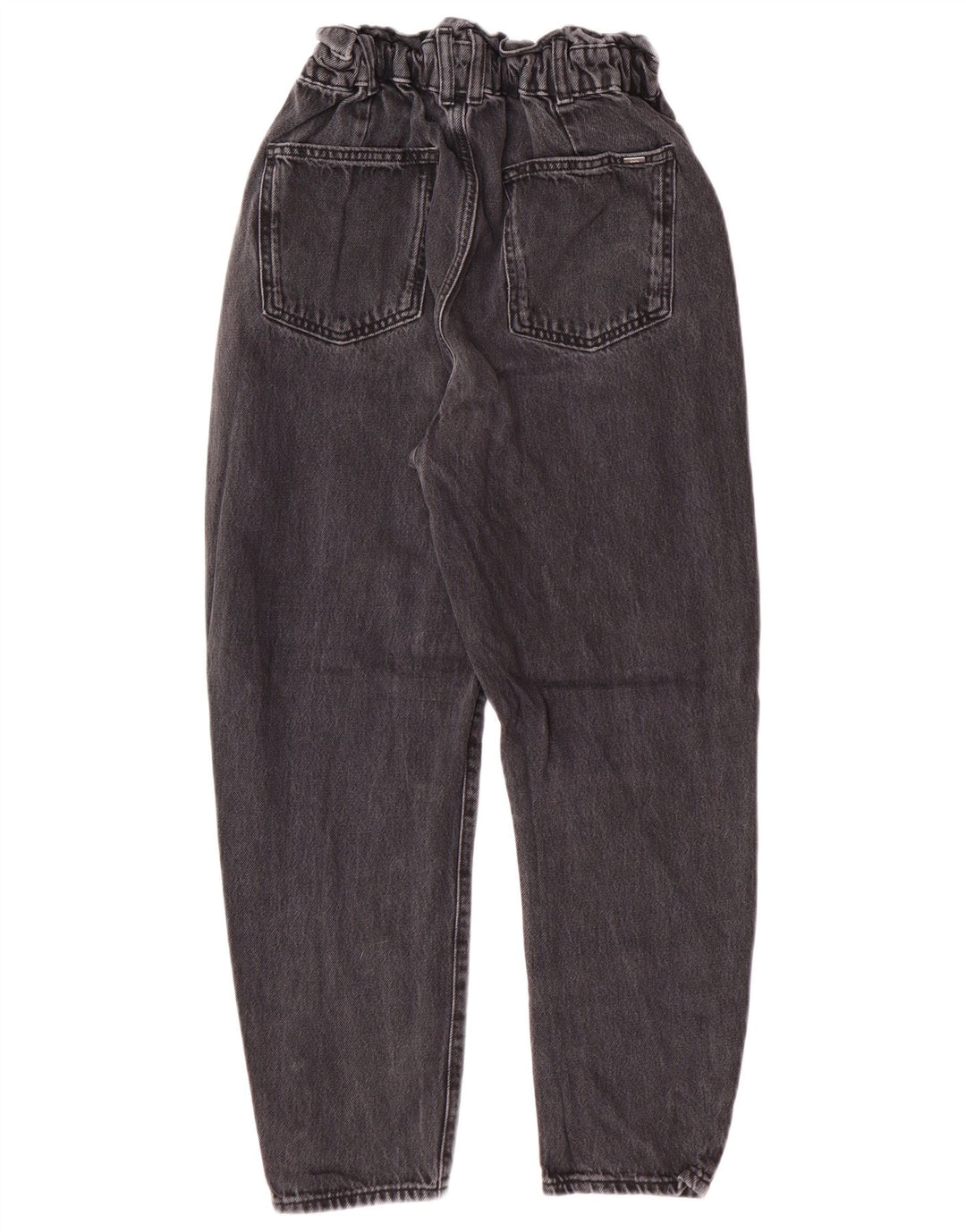 Jeans affusolati a vita alta da donna Zara EU 34 2XS W24 L25 cotone grigio moderno