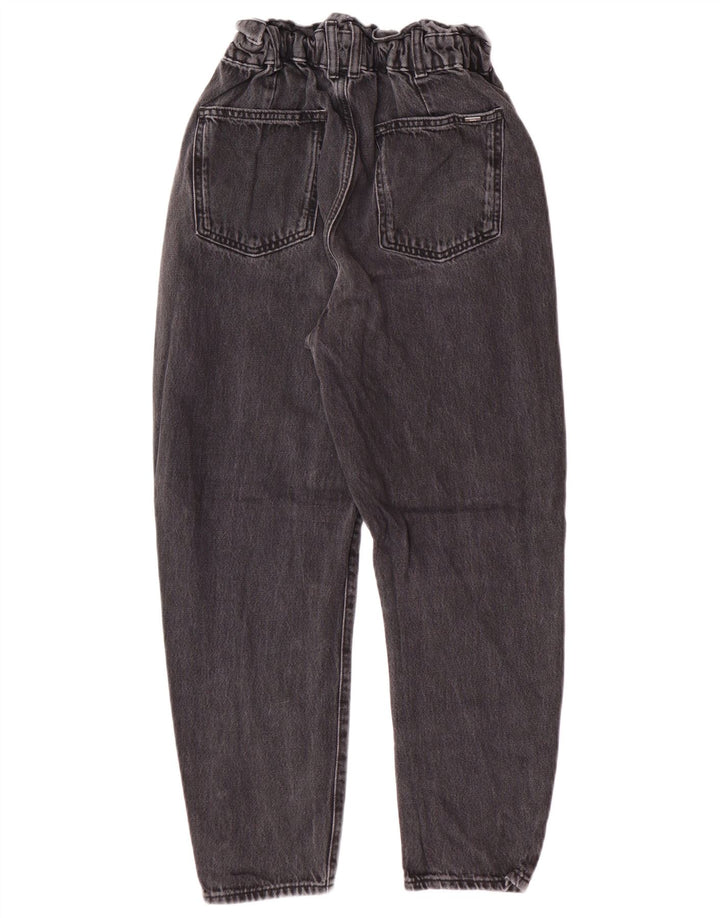 Jeans affusolati a vita alta da donna Zara EU 34 2XS W24 L25 cotone grigio moderno