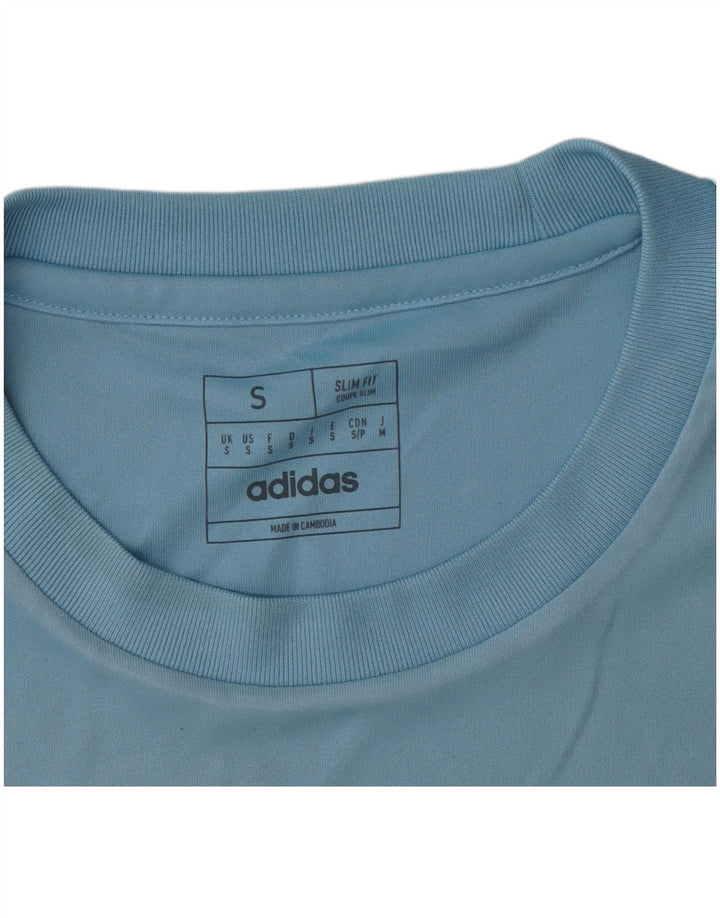 Maglietta slim fit da uomo Adidas Dri Fit piccola blu