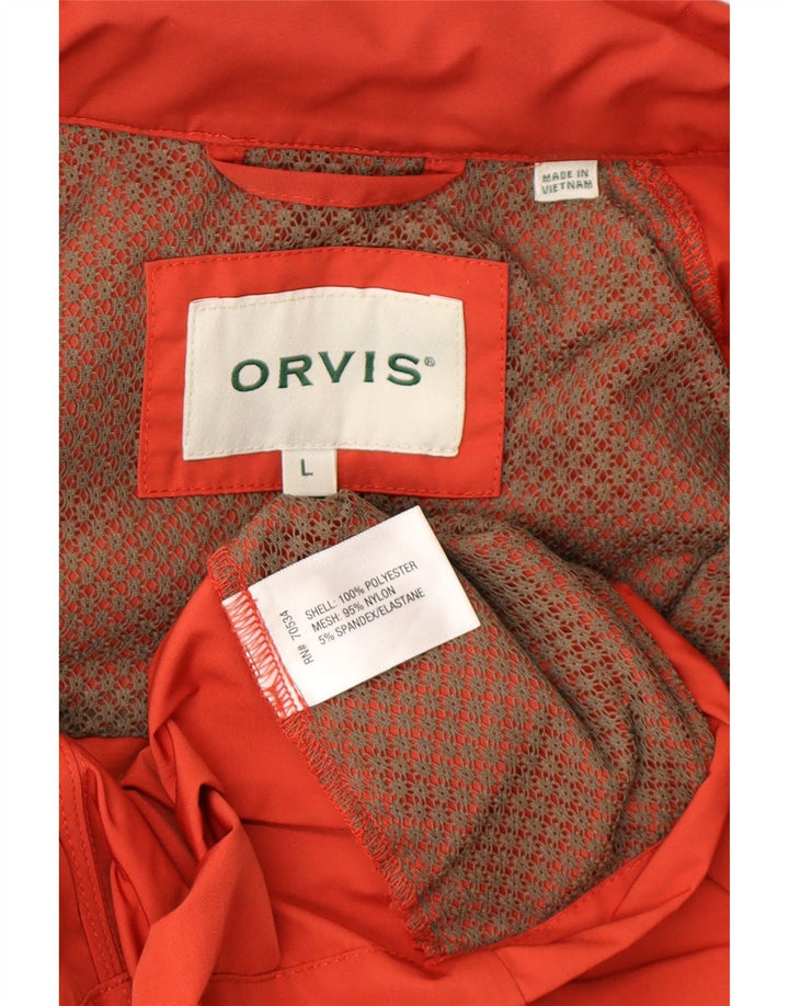 Impermeabile con cappuccio da donna ORVIS UK 16 Large Arancione Poliestere