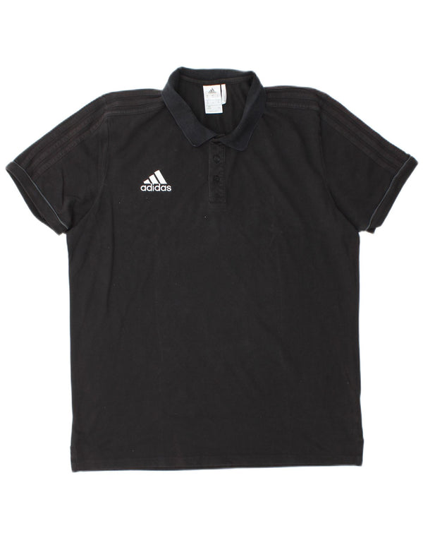 Polo ADIDAS da uomo Climalite XL in cotone nero