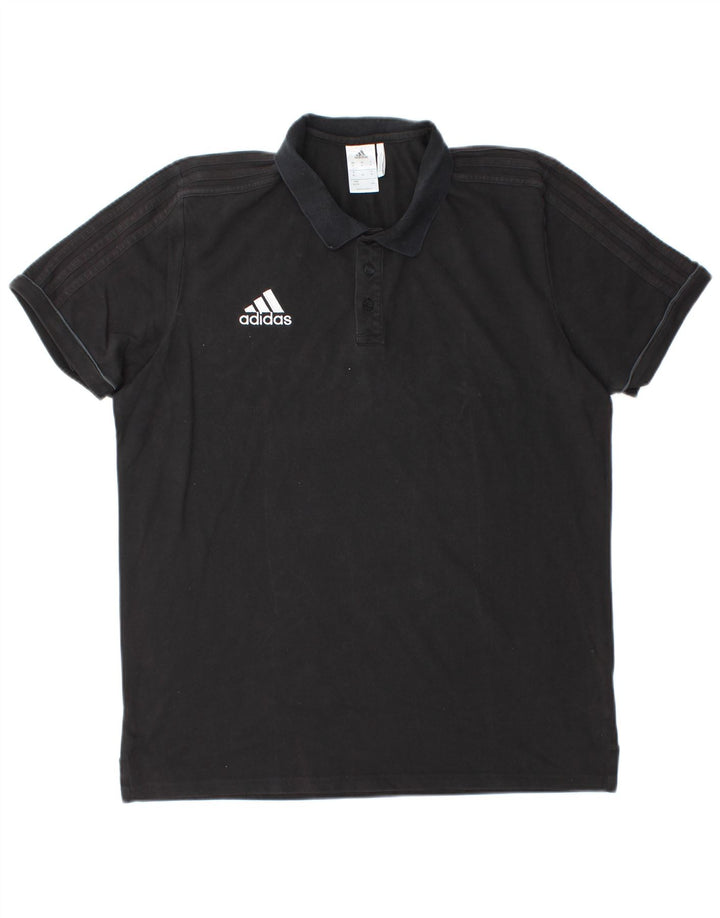 Polo ADIDAS da uomo Climalite XL in cotone nero