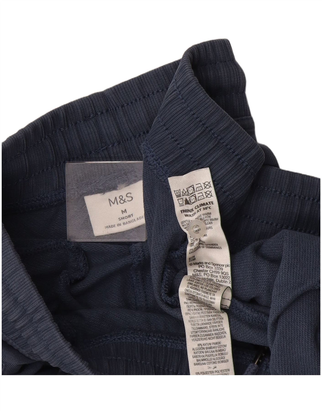 Pantaloni da tuta da uomo Marks & Spencer medio cotone blu navy