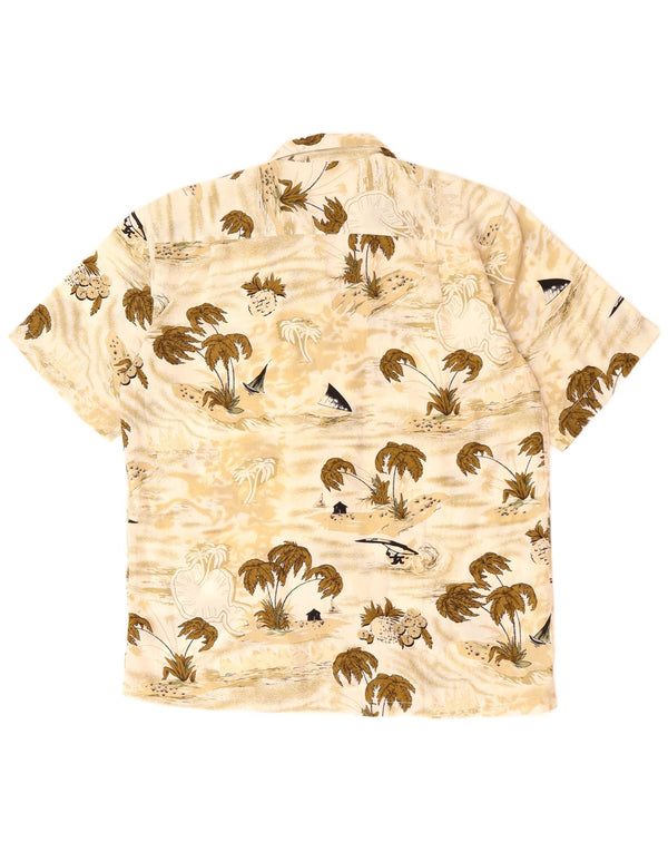 JACK & JONES Camicia a maniche corte da uomo grande hawaiana beige