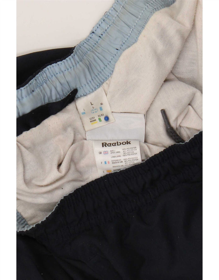 Pantaloni da tuta da uomo Reebok Joggers Large Blu Navy Poliestere