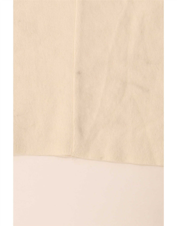 Maglione maglione girocollo oversize da donna Zara UK 10 piccolo bianco sporco