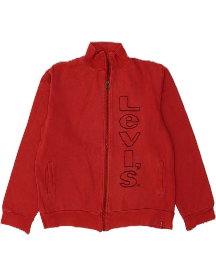 LEVI'S Girls Graphic Tracksuit Top Jacket 11-12 Years Red Cotton Vintage Levi's and Second-Hand Levi's from Messina Hembry 