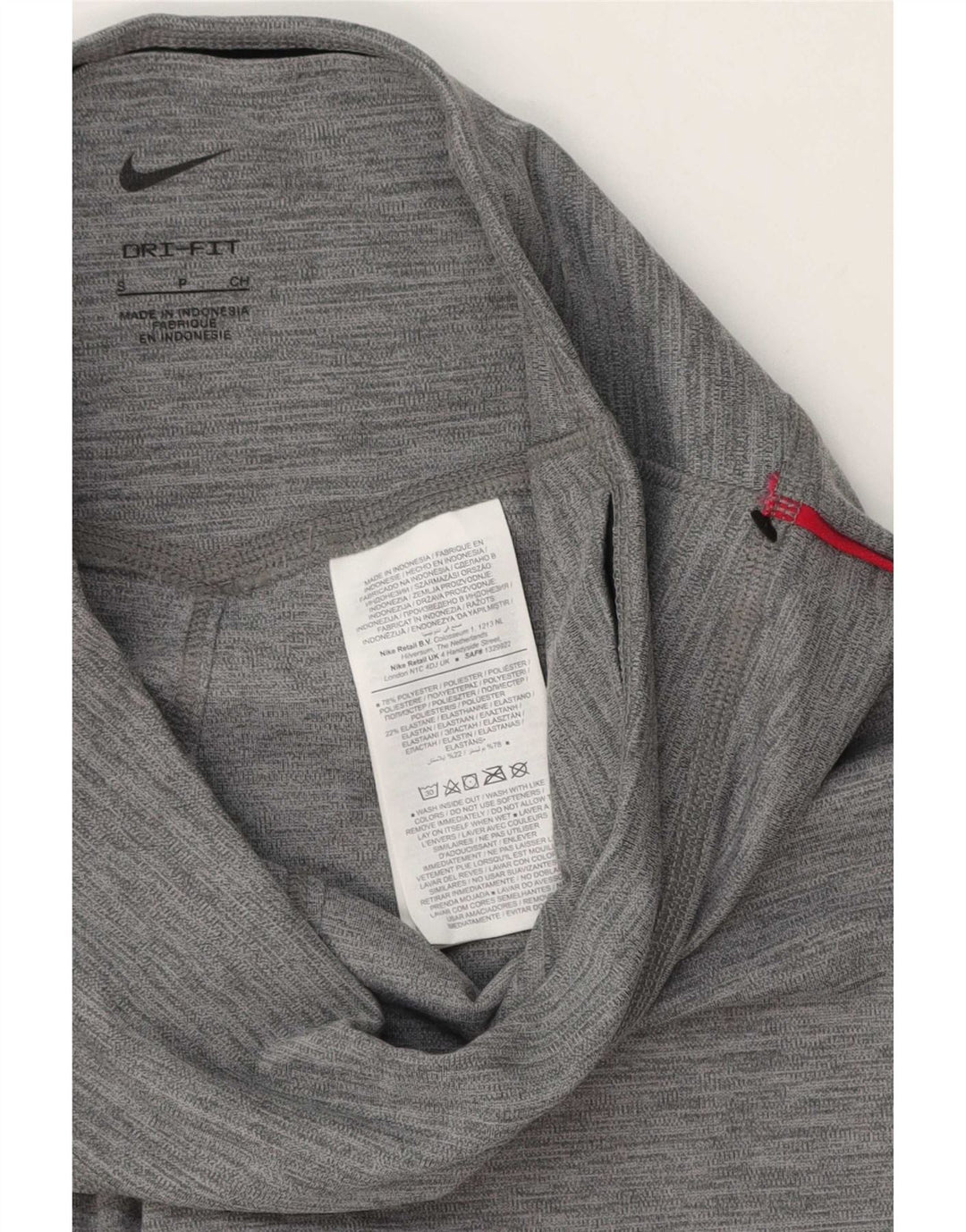 Leggings grafici Nike Dri Fit da donna UK 10 piccoli poliestere grigio