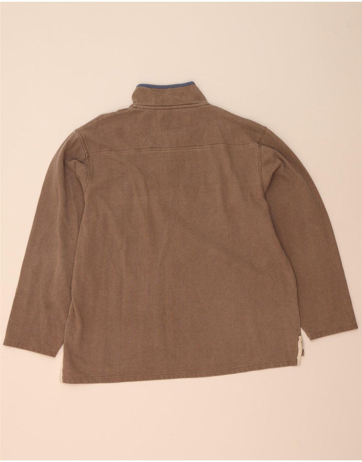Crew Clothing Felpa con collo con zip da uomo Maglione grande grigio
