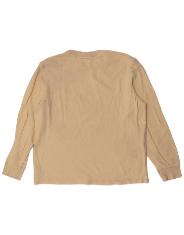 Calvin Klein Maglia da uomo a maniche lunghe XL in cotone beige