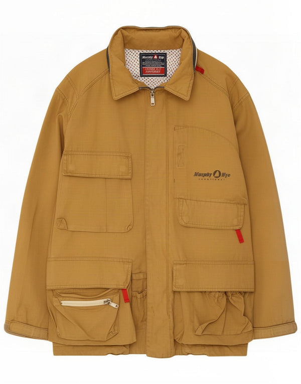 Murphy & Nye Giacca da uomo con cappuccio UK 40 Large Beige Cotton