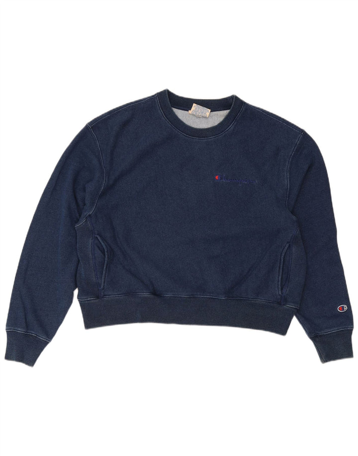 Felpa corta oversize da donna Champion, taglia UK 14, medio, blu navy