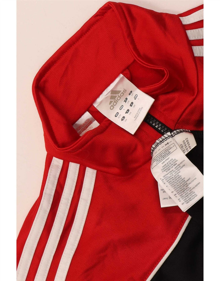 Giacca da tuta da ragazzo Adidas 13-14 anni in poliestere color block nero