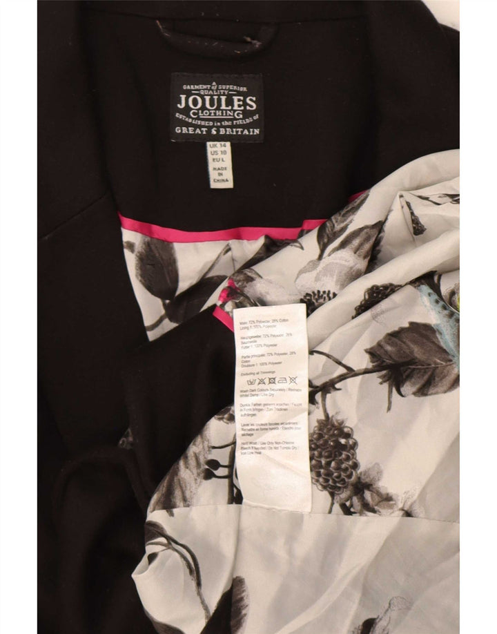 Giacca blazer da donna a 1 bottone Joules UK 14 grande poliestere nero