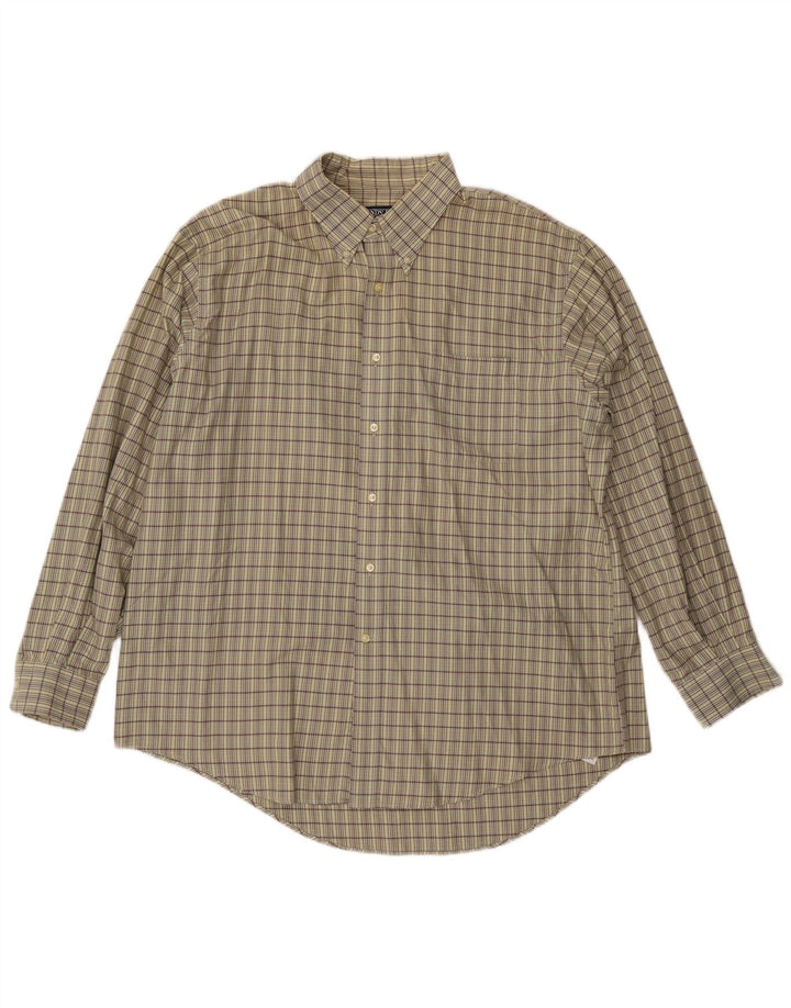 Camicia da uomo LANDS END 2XL Beige a quadri