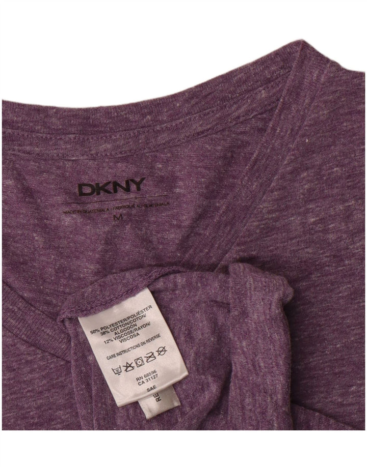 DKNY Mens Graphic T-Shirt Top Medium Purple Polyester