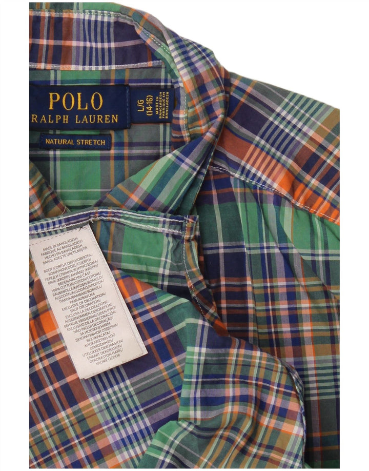 POLO RALPH LAUREN Camicia da bambino 14-15 anni in cotone a quadri multicolore grande
