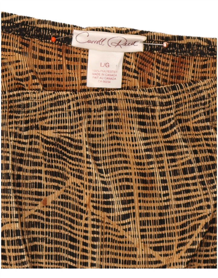 CARROLL REED Womens Straight Skirt Large W34  Brown Animal Print Polyester