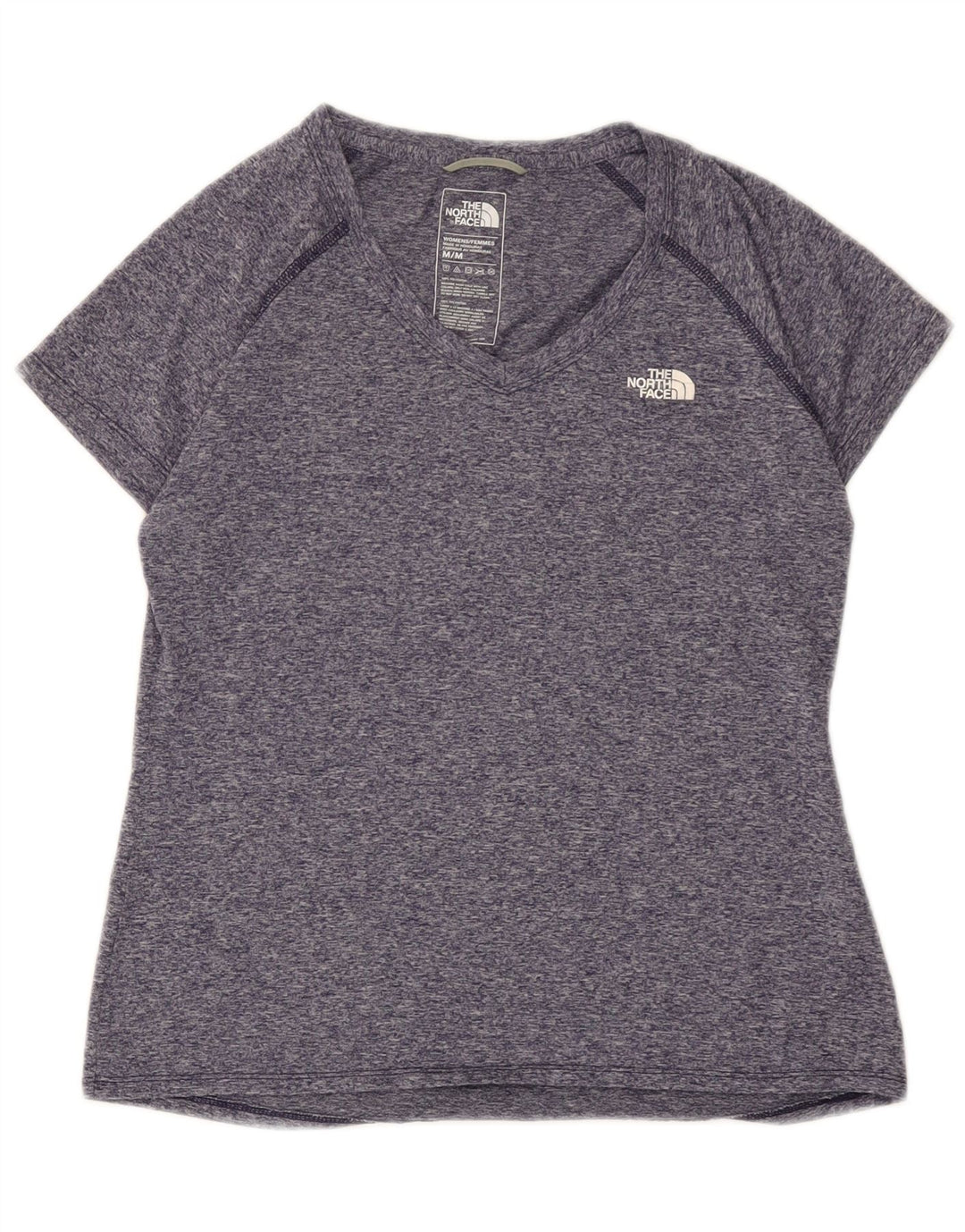 T-shirt da donna The North Face Top UK 12 Poliestere chiazzato medio blu navy