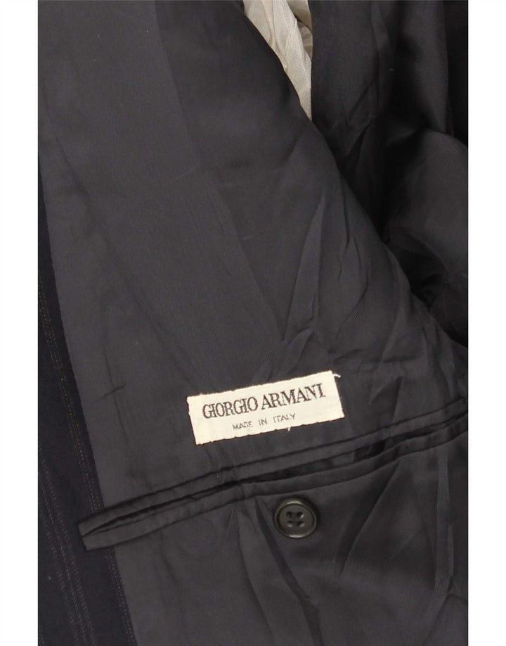 Giacca blazer da uomo Giorgio Armani UK 38 medio blu navy gessato