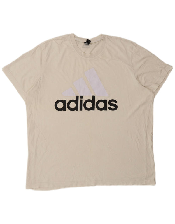 T-shirt grafica da uomo Adidas Top 2XL bianco sporco