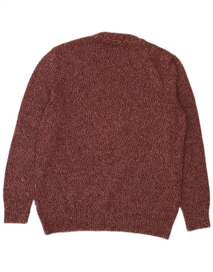 Maglione maglione girocollo da uomo Barbour in lana bordeaux media