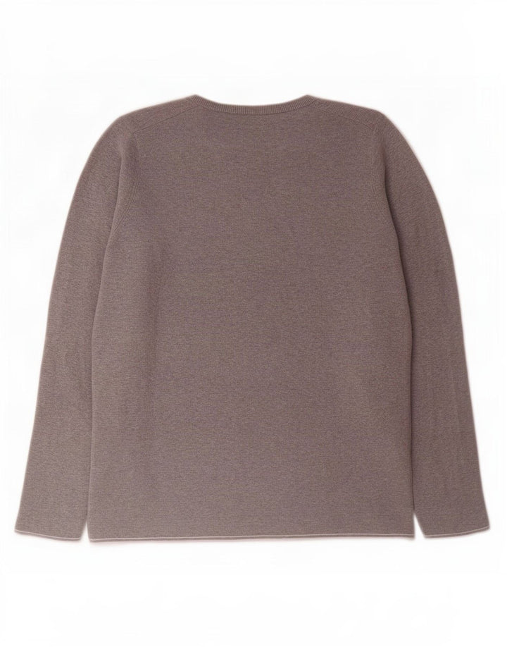 Maglione maglione girocollo da uomo Massimo Dutti in cotone grigio medio