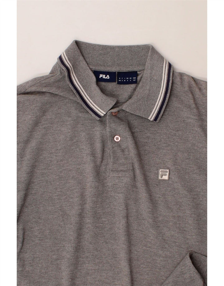 FILA Mens Polo Shirt Small Grey Cotton Vintage Fila and Second-Hand Fila from Messina Hembry 